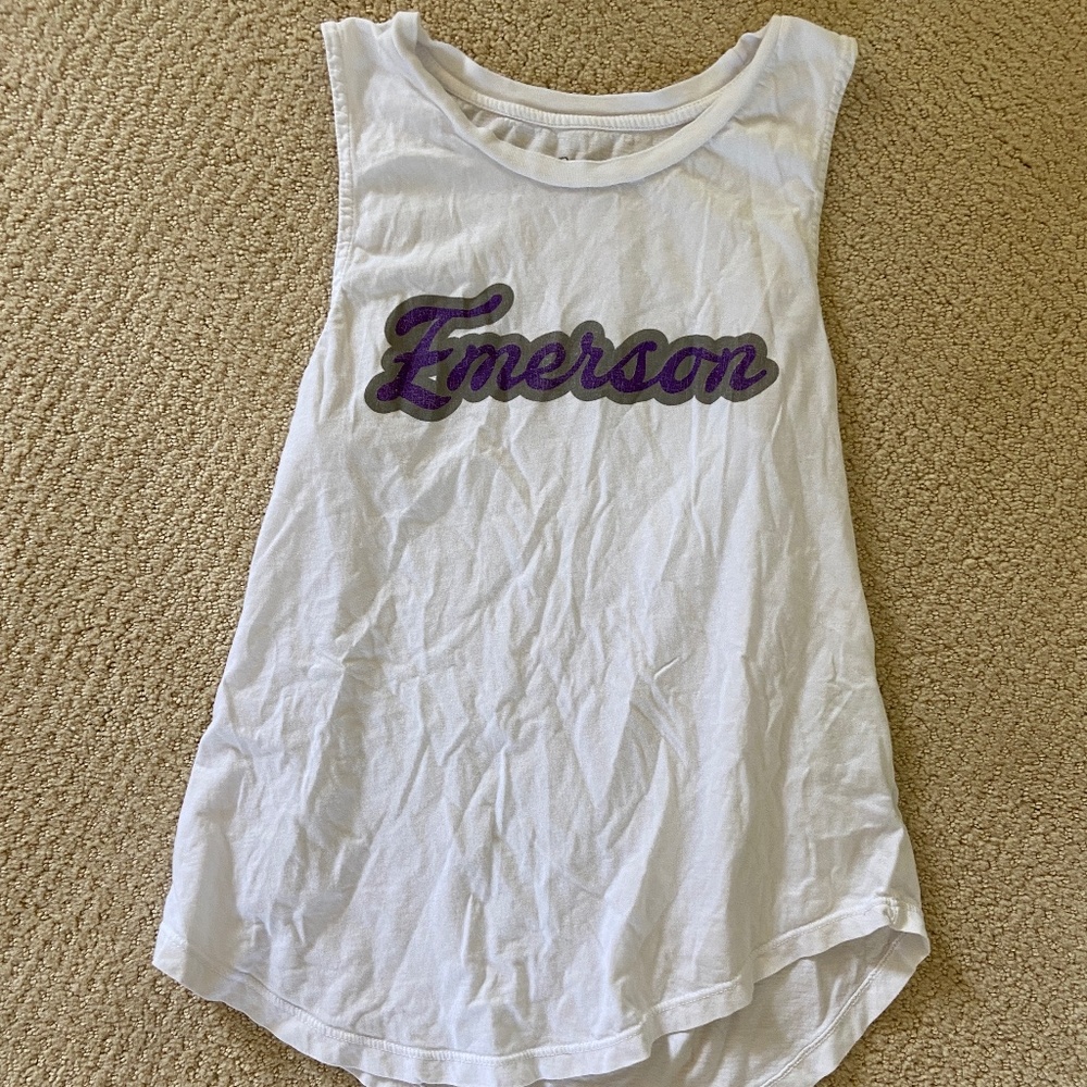 Blue 84 Emerson College muscle tank